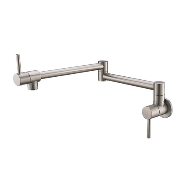 Kitchen Brass Pot Filler Tap, Wall Mounted Foldable Faucet, Single Cold Single Hole Rose Gold Sink Tap ,Built To Last