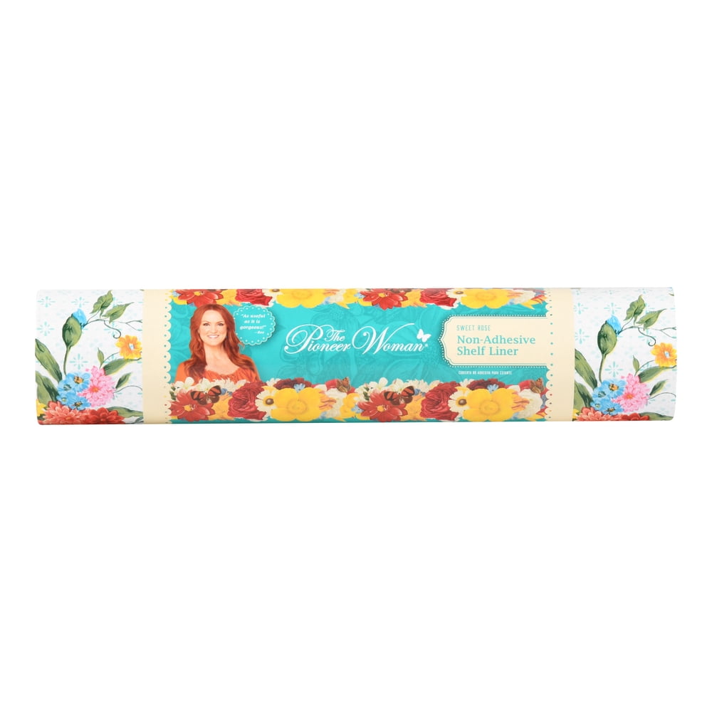 The Pioneer Woman Sweet Rose NonAdhesive Shelf Liner, 12" x 10