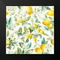 thumbnail image 2 of Nai, Danhui 12x12 Black Modern Framed Museum Art Print Titled - Floursack Lemon Pattern IA, 2 of 5