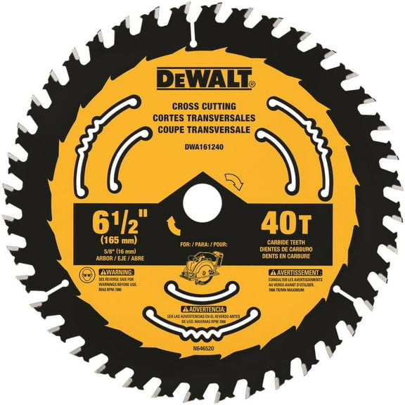 DeWalt DWA161240 Circular Saw Blade, Tungsten Carbide, Each