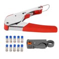 thumbnail image 2 of Coaxial Cable Crimper, Easy To Use High Precise Portable Tool Steel Wire Stripper Sturdy  for Repair, 2 of 8
