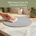 thumbnail image 4 of Unique Bargains Placemats Set of 4 Cotton Round Placemats for Dining Table Light Gray, 4 of 7