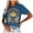 Blue, variant on Fgnfyis Womens Short Sleeve Tops Women's Graphic Tees Hippie T Shirt Tops T Shirts for Women Army Green S