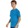 thumbnail image 2 of Couver Youth Boys & Girls Cotton Classic T-Shirt Short Sleeve Crewneck Tee, Teal, Extra Small, 1 Piece, 2 of 9