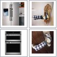 thumbnail image 2 of 1 Pair Fridge Handle Cover-Blue Plaid,Catches Drips,Door Cloth Protector, 2 of 5