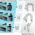 thumbnail image 5 of SHALL Staple Gun Heavy Duty, 3-in-1 Upholstery Staple Gun Kit with 3000 Staples, Staple Remover, Manual Brad Nailer with Specific Staples Outlet Position Indicator Blue, 5 of 6
