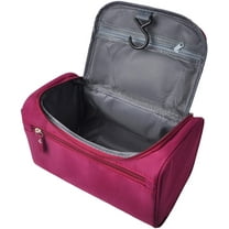 Vercord Mens Toiletry Bag Wash Travel Small Shaving Dop Kit Shower Bathroom Ditty Hygiene Bag Burgundy