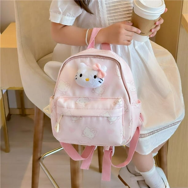 Sanrio mochila de tela de nailon para ninos morral bonito de alta calidad para estudiantes Hello Kitty canela pudin perro Kulomi Melody Pacha nuevo Bodega Aurrera en linea
