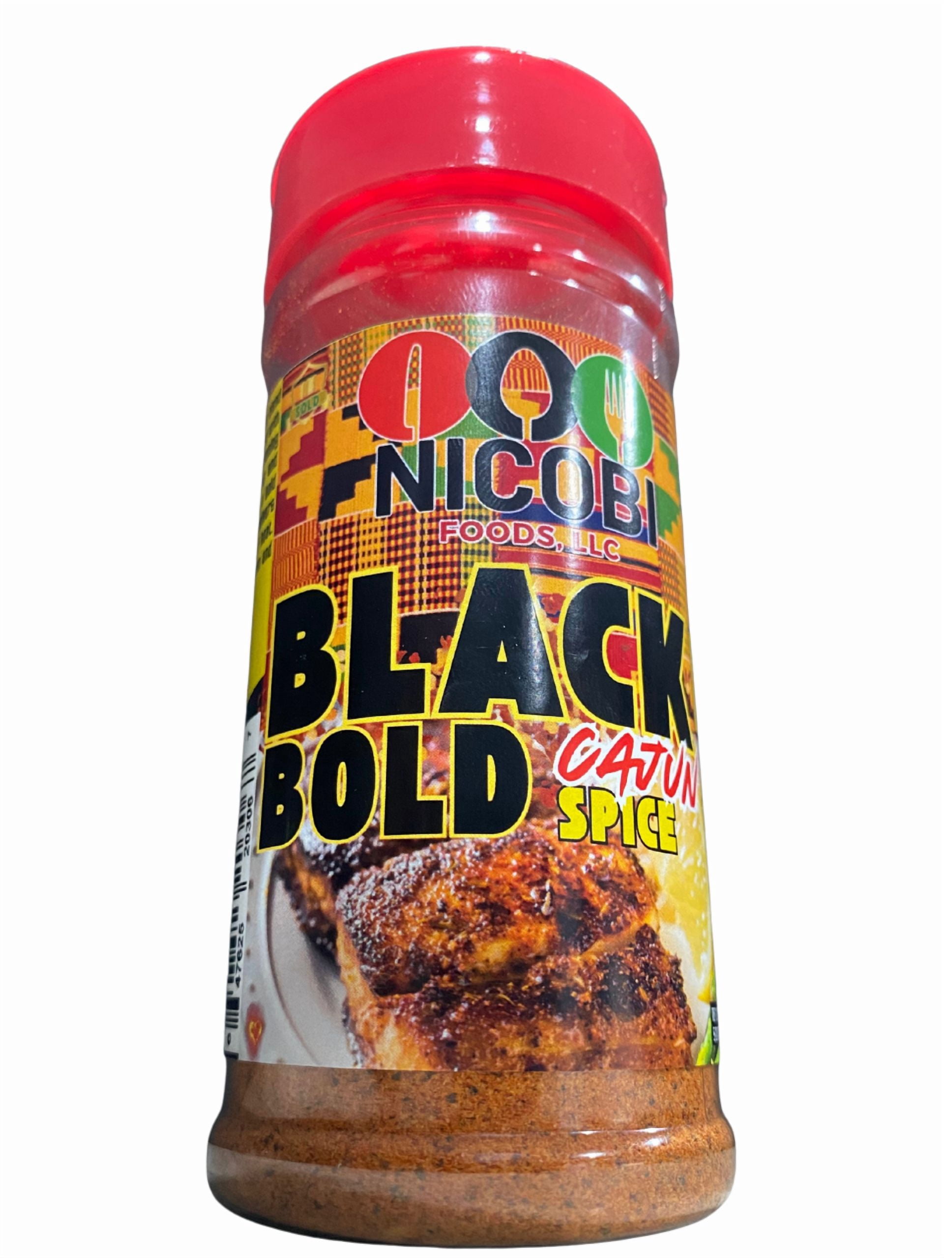 Nicobi Foods Full Spice Pack – Soul Dust Mild, Soul Dust Spicy, Black-N-Bold Cajun, Seafood Blend, Jerk Seasoning, Cinnamon Roll Spice, Complete Flavor Collection (5 oz each)