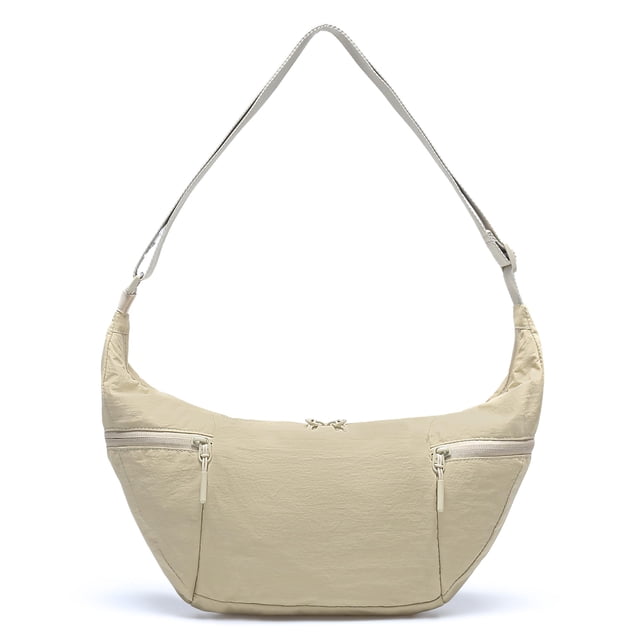 Bandolera VONAL de nylon Crescent Medium para mujer, color caqui
