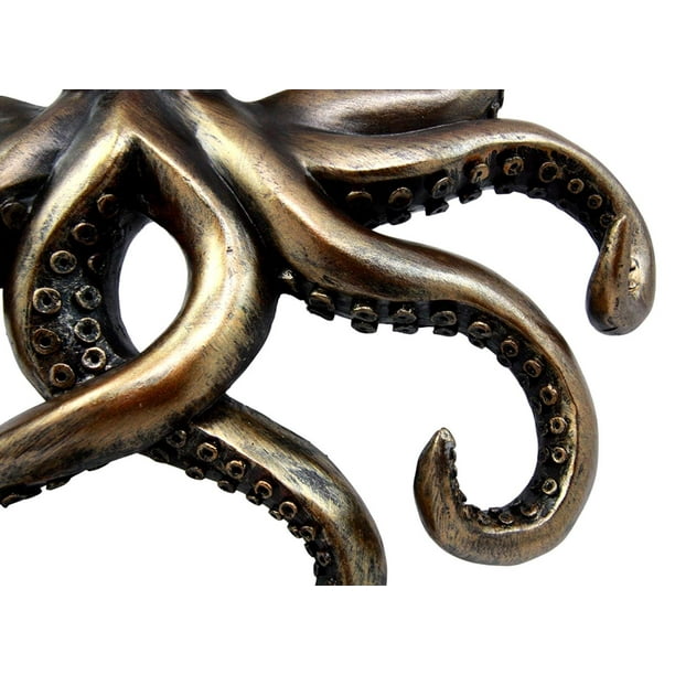 DHD47393EBRC8 Ebros Gift The Call of Cthulhu Deep Sea Kraken Octopus  Monster Wall Mount Key Holder Tentacle Hooks Sculpture Plaque