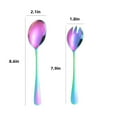 thumbnail image 2 of Serving Utensils Set,QZS Portable Salad Forks Spoons Set for Home,Reusable Multicolor Stainless Steel Serving Fruit Utensils for Restaurant,Parties, 2 of 6