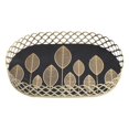 thumbnail image 1 of 3xStorage Tray Cosmetic Storage Box Makeup Tray for Home Dresser Organizer Black Small leaves 3 Pcs, 1 of 7