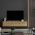 thumbnail image 6 of Atelier Mobili Oval Floating TV Stand Wall Mounted, Walnut, 6 of 8