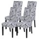 thumbnail image 1 of Fundas Elásticas para Sillas de Comedor SearchI Juego de 4 Estampadas en Gris, 1 of 7