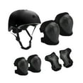 thumbnail image 3 of yotijay 7 Pieces Kids Helmet Protection Gear Set Hand Elbow Knee Pads Teens Children Skateboard Helmet for Bike Riding Sports Black, 3 of 8