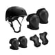 thumbnail image 4 of Conjunto de engranajes de protección de casco para bicicletas 7x para niños, almohadillas para el impacto del casco de skateboard, cómodas aletas de Negro, 4 of 8