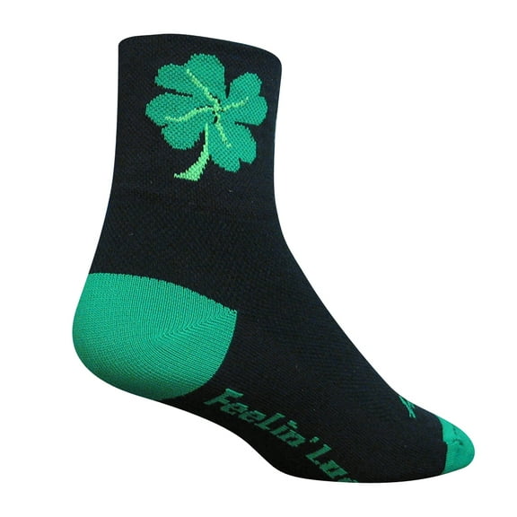 SockGuy Classic Lucky Socks - 3 inch, Black, Small/Medium