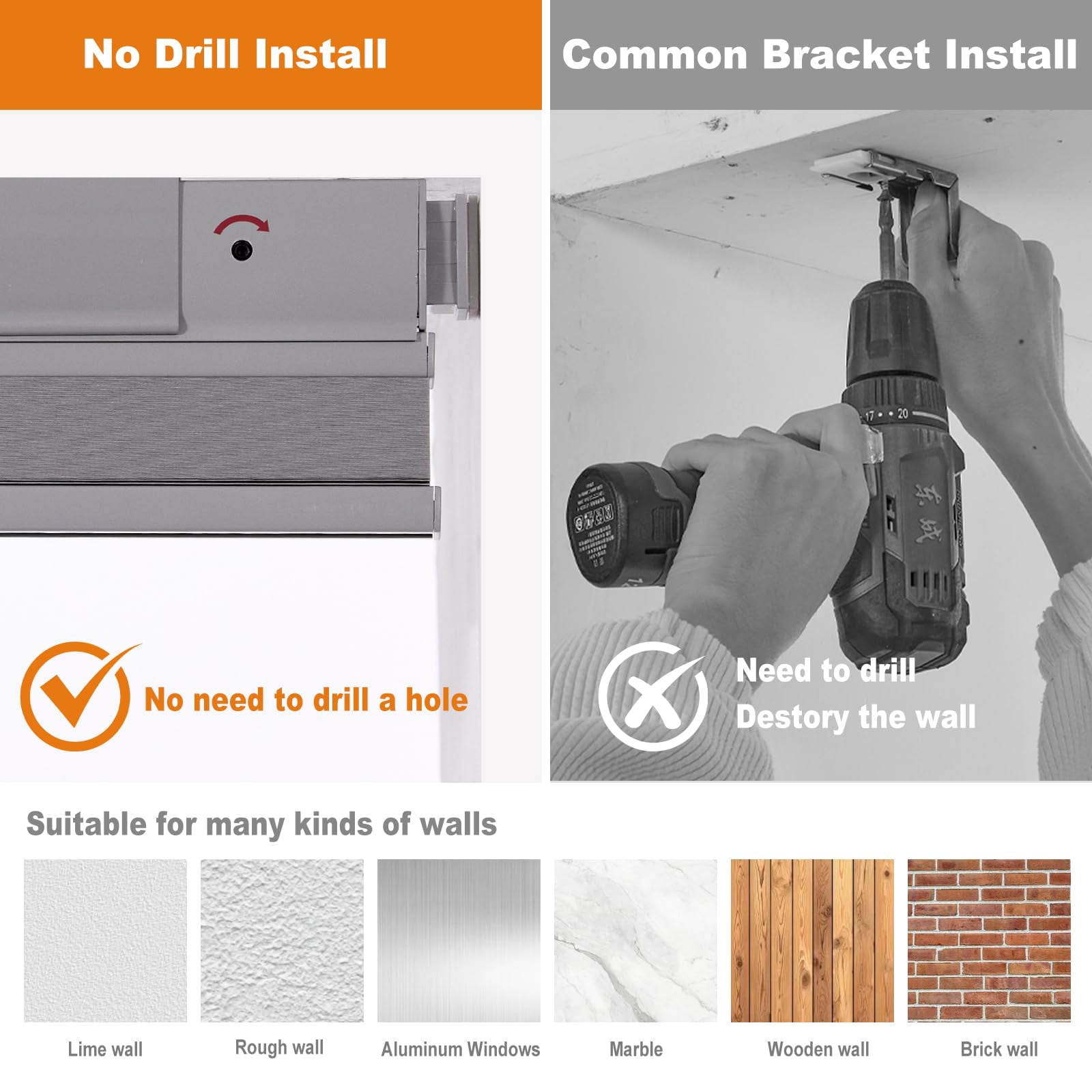 No Tools Drill Blackout Cellular Shades For Windows Cordless Top Down Bottom Up Honeycomb Blinds Easy To Install Indoor  Grey 18" W X 36" H