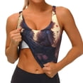 thumbnail image 3 of KLL Romantic Rose Animal Couple for Workout Tank Tops for Women,U Back Fitness Top Built in Shelf Bras Padded Fit for Yoga Gym-Medium, 3 of 8