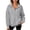 Gray, variant on BXJX Womens Collared Sweatshirts, Daily Long Sleeve Spring Fall Half Button Pullover Sweatshirts Pink Size S