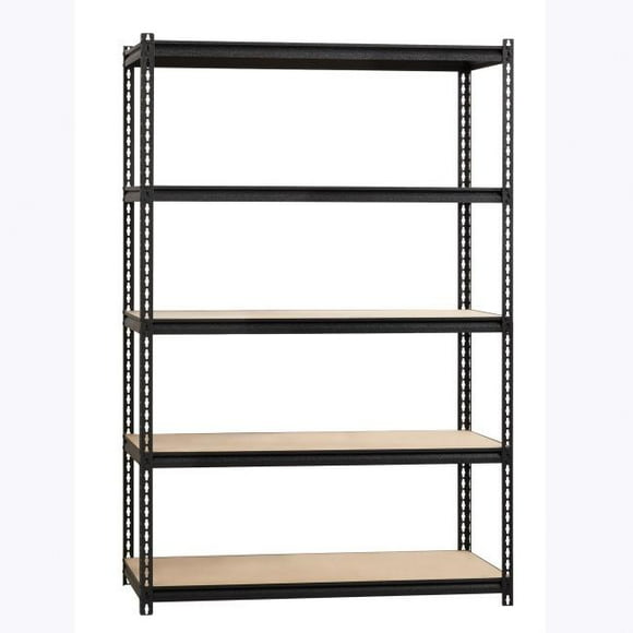 2300 lbs Riveted Steel Shelving&#44; Black - 48 x 18 x 72 in.