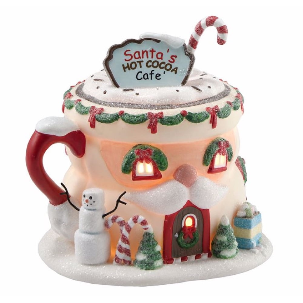 Department 56 North Pole Village Santa's Hot Cocoa Cafe Building