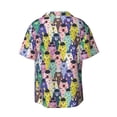 thumbnail image 2 of Fotbe Llamas Colorful print Short Sleeve Button Down Shirts for Men Casual Summer Beach Wrinkle Free Shirt-Small, 2 of 7