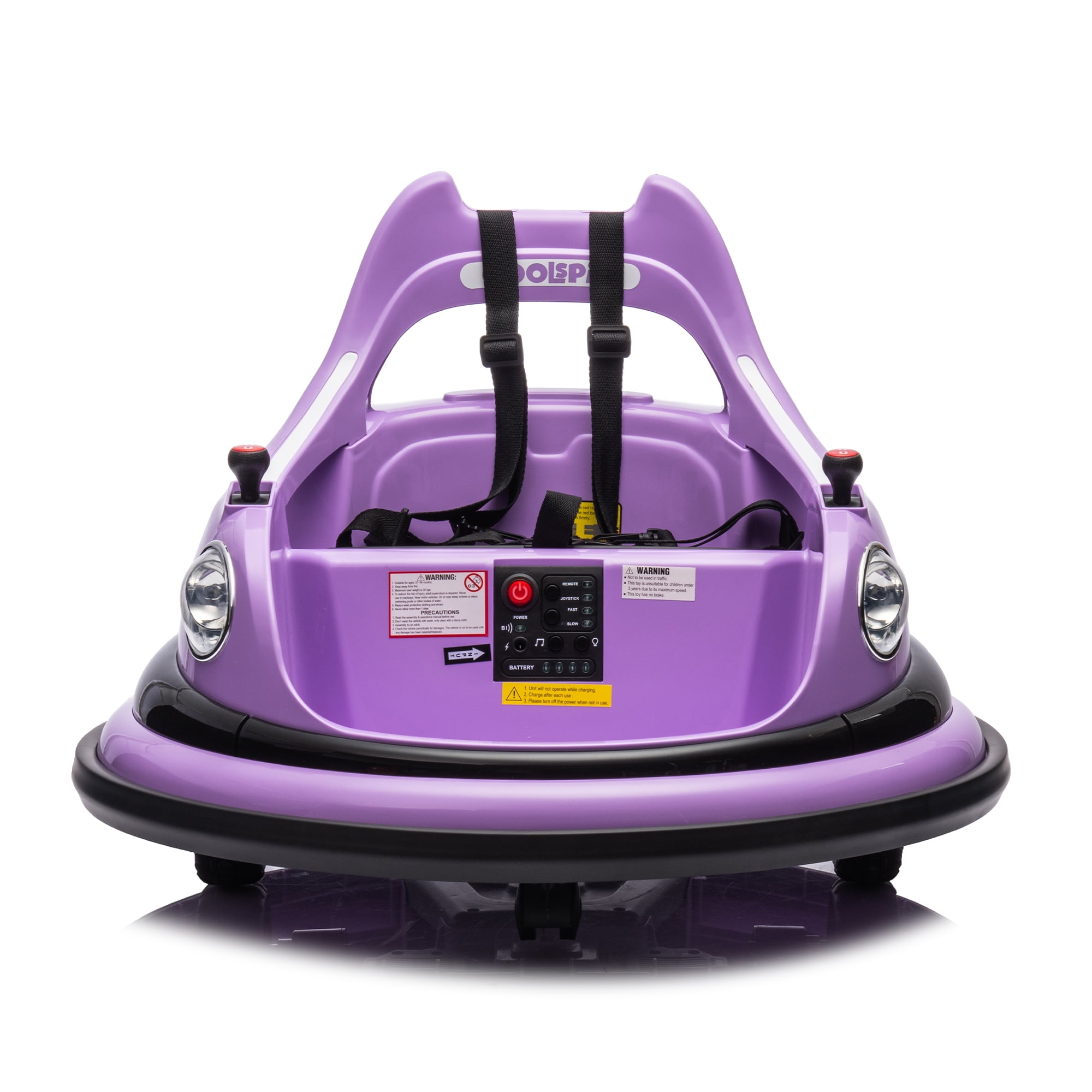 CIPACHO 12V Electric Ride On Bumper Car for Kids and Toddlers 1.5-5 Years Old, Baby Bumping Toy Gifts with Remote Control, 360 Degree Spin, Purple CIPACHO 12V Electric Ride On Bumper Car for Kids and Toddlers 1.5-5 Years Old, Baby Bumping Toy Gifts with Remote Control, 360 Degree Spin, Purple