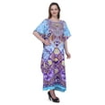 thumbnail image 6 of Miss Lavish London Kaftan Dresses for Women,Beach Kaftan Coverups,Hawaiian Coverups for Women,Long Beach & Swimsuit Coverups,Plus Size African Caftan Dress,Moroccan Style Loungewear Purple XL, 6 of 6