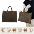 thumbnail image 7 of HUISZJ Retro Shoulder Bag, Large PU Leather Capacity Coffee Handbag, Vintage Shoulder Bag for Travel Commute Work (A), 7 of 7