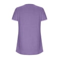thumbnail image 4 of Wiyuqeen Summer Lace Patchwork Petal Short Sleeve Blouses Womens Trendy Cute Tie Knot Front Tunics Casual Pleated Crew Neck Going Out T-shirts Tops, 4 of 7