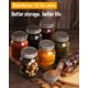 thumbnail image 2 of Frascos de vidrio Rainforce de 12 oz, paquete de 20, con tapas y etiquetas, 2 of 7