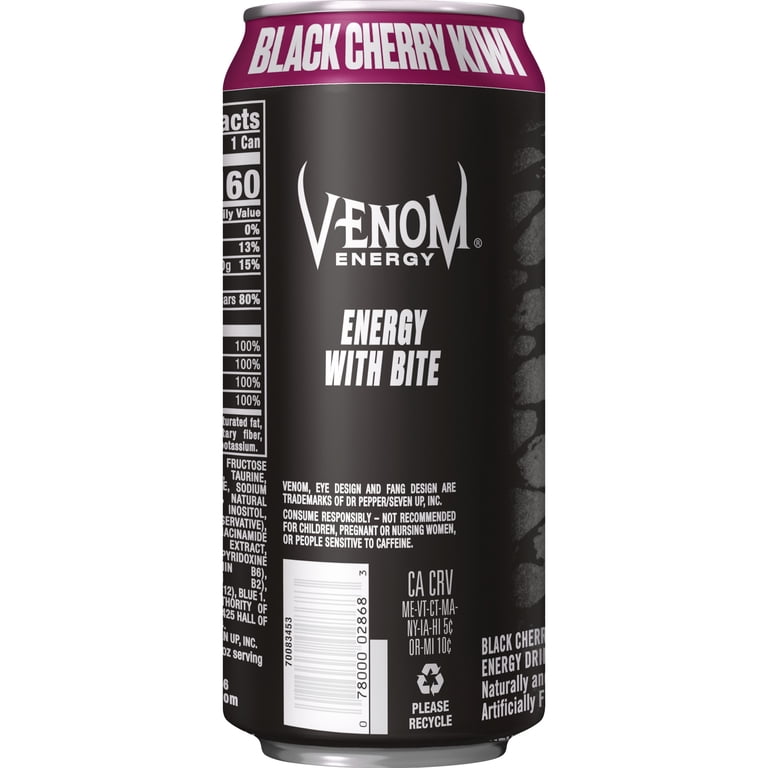 Snapple Venom Energy Black Cherry Can 16 fl oz - Walmart.com