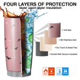 thumbnail image 7 of 20oz Tumblers Pink Ghost Bat Halloween Pattern Stainless Steel Vacuum Insulated Double Wall Travel Tumbler Cups Mug with Lid and Straw,Cleaning Brush for Cold & Hot Drinks, 7 of 7