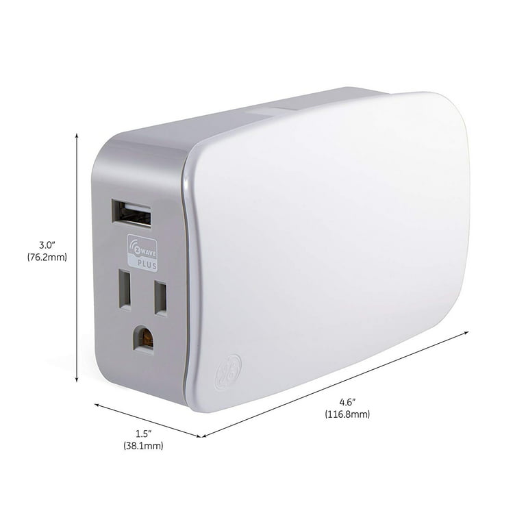 GE Z-Wave Wireless Plug-In Outdoor Smart Lighting Control Switch, 12720 