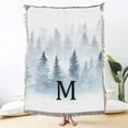 thumbnail image 4 of Woven Blanket Throw Personalized Photo Blanket Woven Customized Gifts for Family Friends Co-Workers on Birthday Anniversary Christmas Soft and Lightweight Blanket Woven with Fringe Blankets, 4 of 5