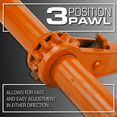 thumbnail image 5 of VULCAN Ratchet Style Load Binder, 2 Grab Hooks, 9200 Lbs SWL (For 3/8 inch G70, 80 & 100 or 1/2 inch G43 Chain), 5 of 8
