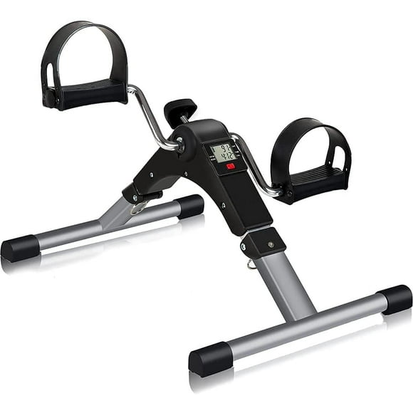 TABEKE Under Desk Bike Pedal Exerciser, Folding Pedal Exerciser with Electronic Display, Portable Sitting Desk Cycle for Arm and Leg Workout
