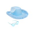 thumbnail image 3 of Clossjun Men Women Cowboy Hat Led Sequin Party Caps Flashing Light Up Dance Party Beanies For Birthday Wedding Festival Bar, 3 of 6