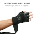 thumbnail image 5 of Nordic Lifting Weightlifting Gloves with 12" Wrist Support – Black, XL, 5 of 10