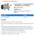 thumbnail image 2 of A/C Compressor - Compatible with 2015 - 2020 Honda Fit 1.5L 4-Cylinder 2016 2017 2018 2019, 2 of 2