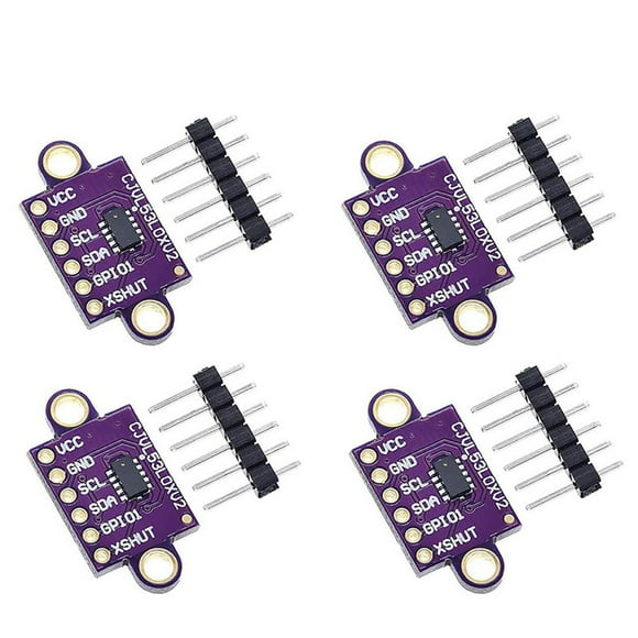 4Pcs VL53L0X Time-Of-Flight ToF Ranging Sensor Breakout 940Nm -VL53L0XV2 Distance Module I2C IIC
