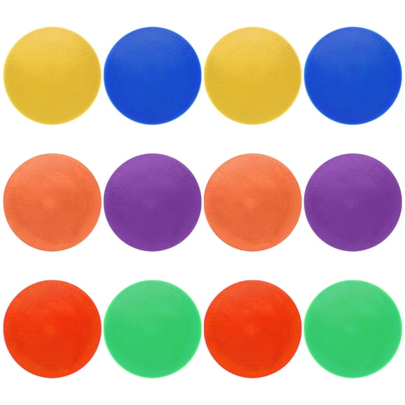 12Pcs Colored Spot Marker Non-Slip Agility Markers Flat Cones Dots for Football Baske xc398
