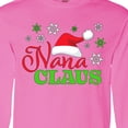 thumbnail image 4 of Inktastic Nana Claus with Christmas Santa Hat and Snowflakes Long Sleeve T-Shirt, 4 of 5