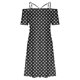 thumbnail image 4 of Moda mujer casual sexy hombro frío impresión verano manga corta vestido Fridja  bnh744, 4 of 4
