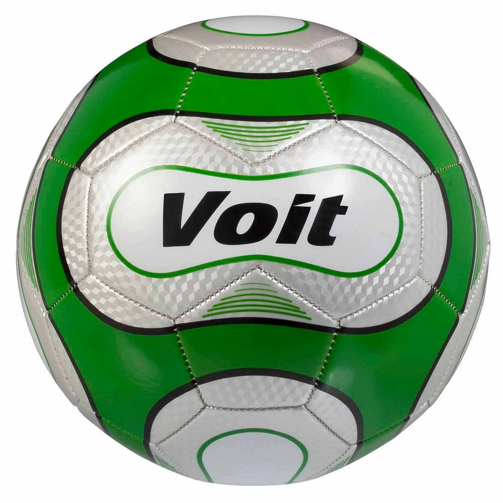 Voit Size 5 Reflect Soccer Ball Deflated Silver and Green Graphic