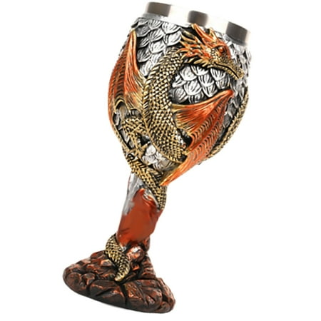 

BQBQERT Wine Glass Wine Cup Dragon Patterned High Footed Drinking Cup Artisanal
