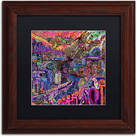 Trademark Fine Art "Hobo" Canvas Art by Josh Byer, Black Matte, Wood Frame