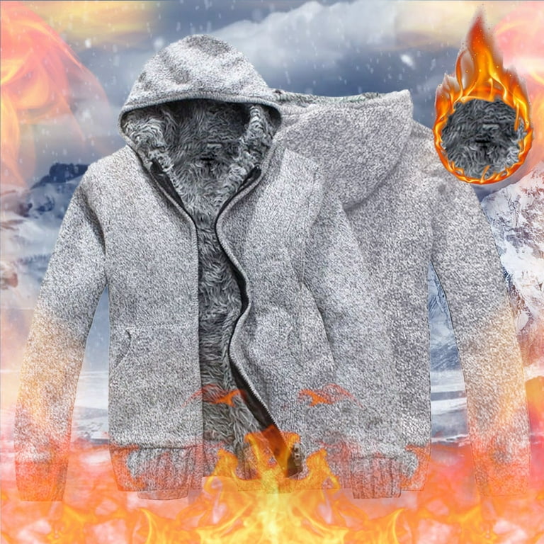 Warm-Up Knit Hoodie, Men's Sweatshirts